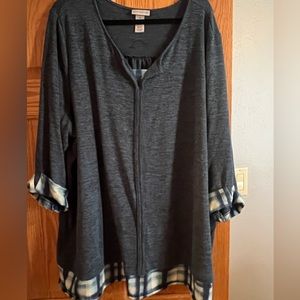 Plus size Catherine’s lightweight 3/4sleeve top,  3X(26/28W) teal, seafoam,navy